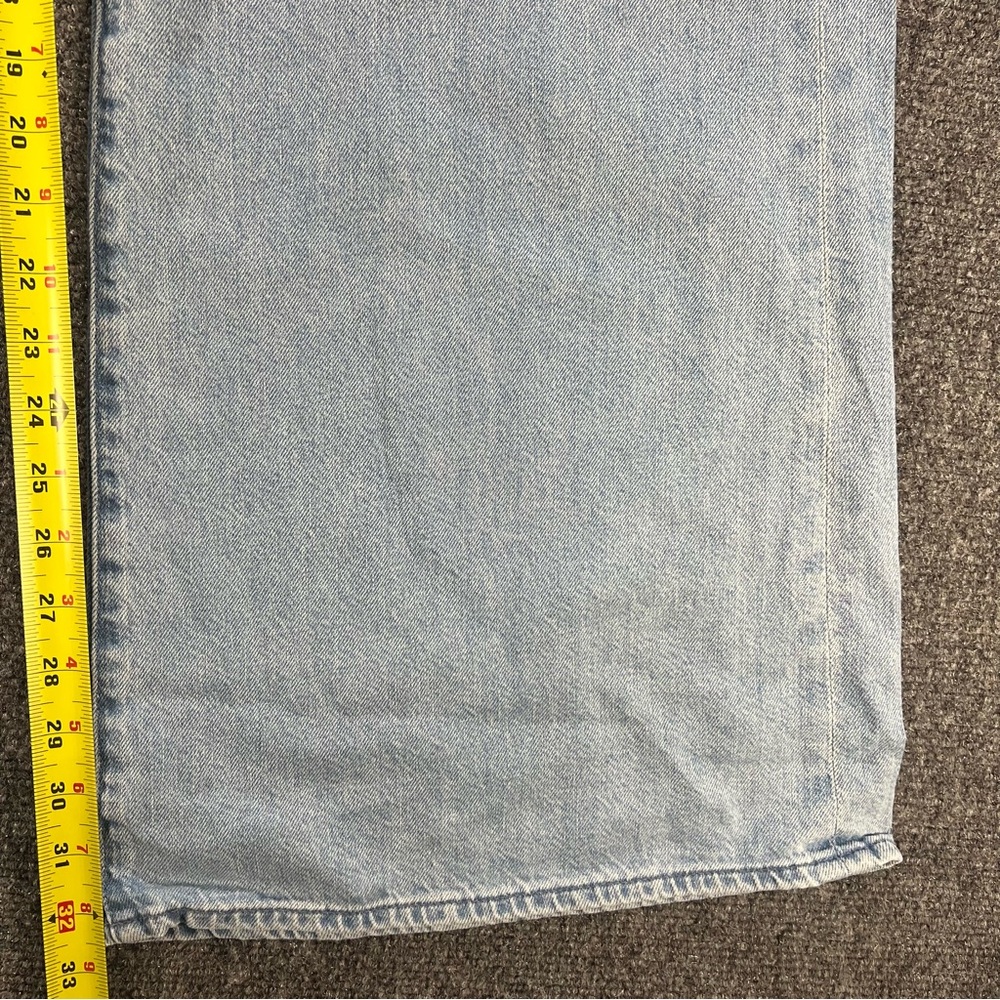 MOTHER Superior The Undercover Wide Leg Jeans Unripped Blue Wash Size 29 USA EUC - Picture 7 of 10